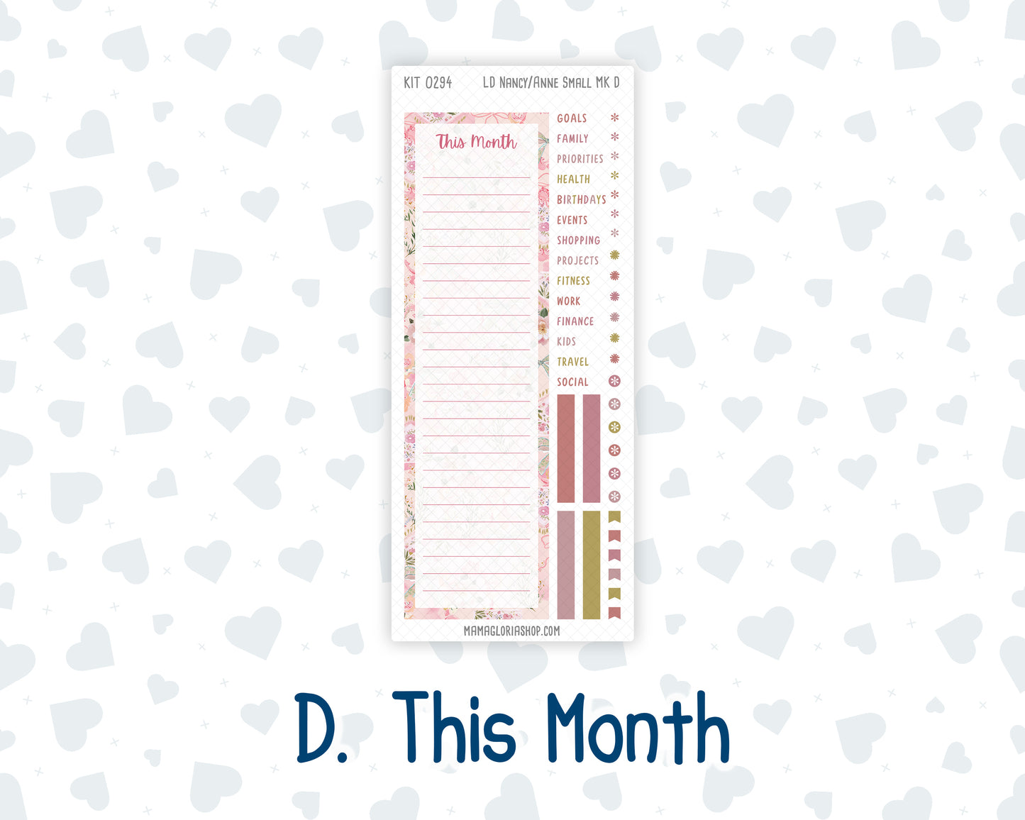 Kit 0294 - Laurel Denise Nancy/Anne Small - Monthly Kit - September - Rosy Reveria