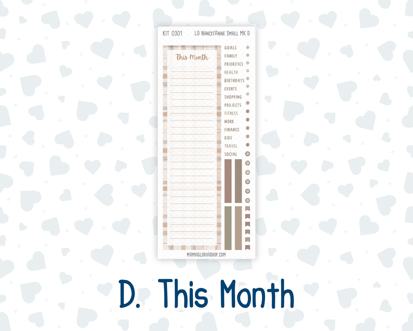 Kit 0301 - Laurel Denise Nancy/Anne Small - Monthly Kit - November - Sunday Comfort