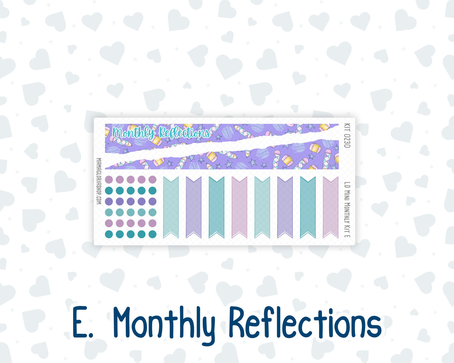 Kit 0230 - Laurel Denise Mini - Monthly Kit - August - School Daze