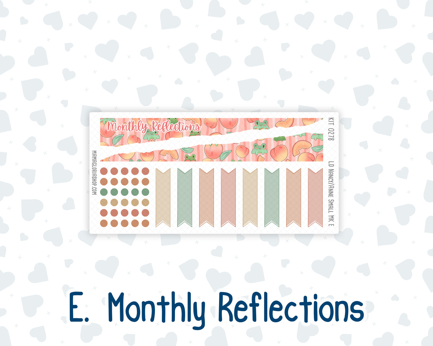 Kit 0278 - Laurel Denise Nancy/Anne Small - Monthly Kit - August - Oops, All Peaches