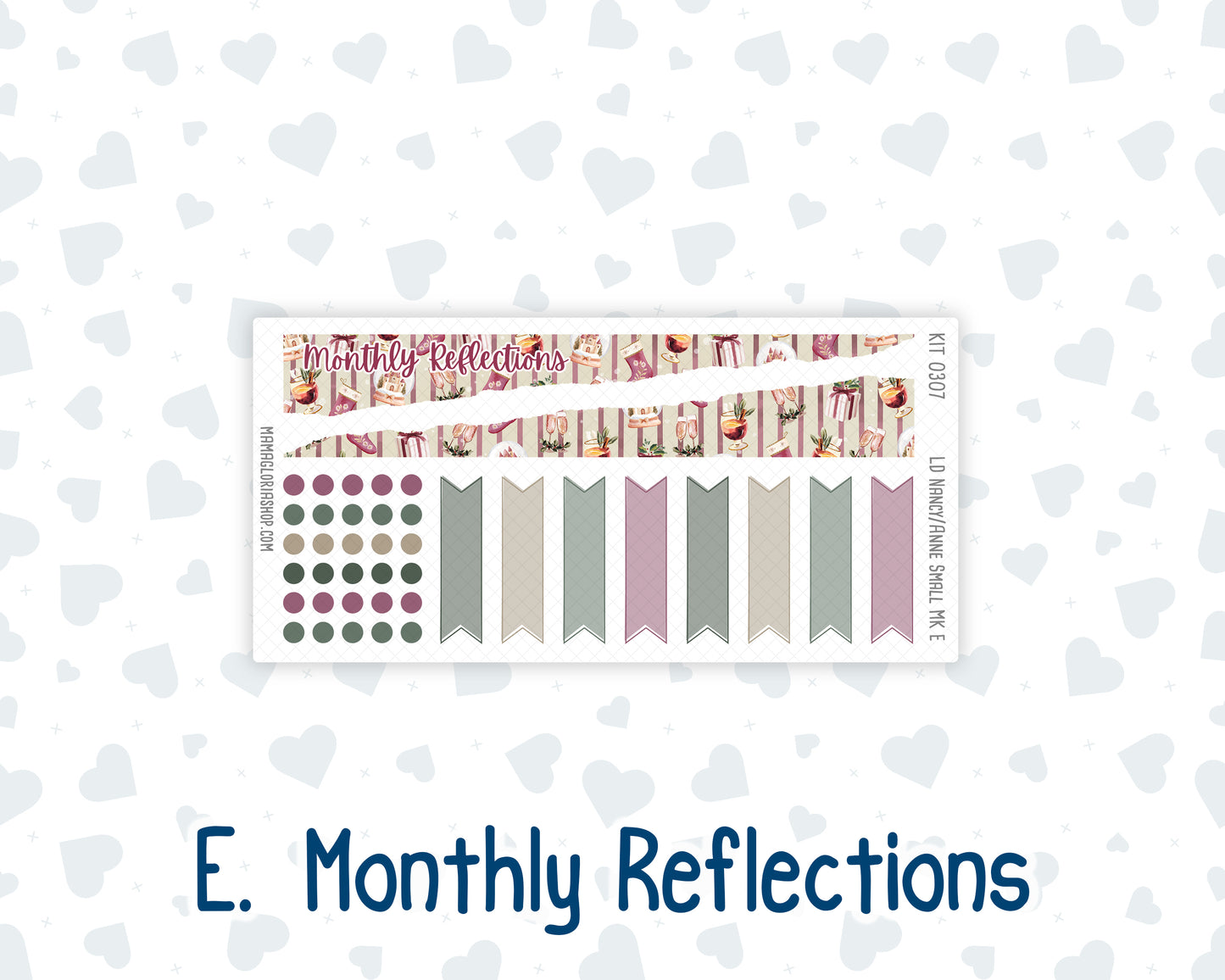 Kit 0307 - Laurel Denise Nancy/Anne Small - Monthly Kit - December - Velvet Hearth