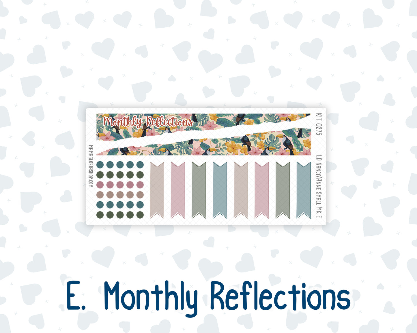 Kit 0275 - Laurel Denise Nancy/Anne Small - Monthly Kit - July - Tropical Safari Blush
