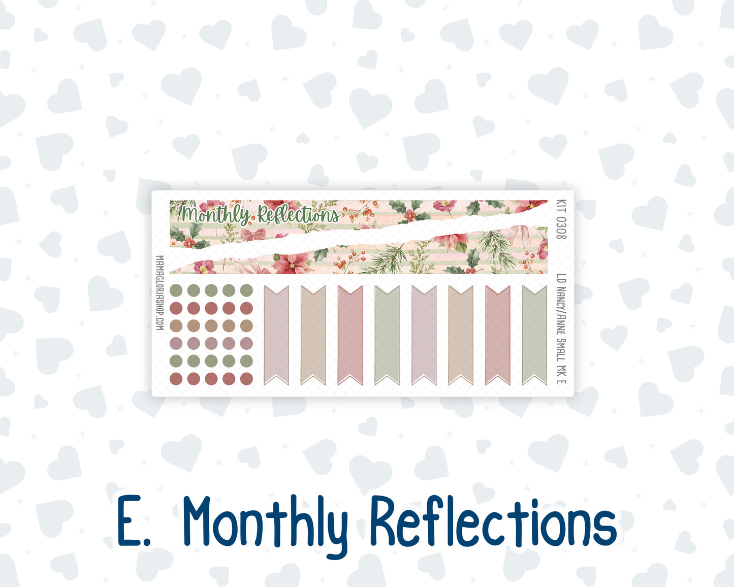Kit 0308 - Laurel Denise Nancy/Anne Small - Monthly Kit - December - Knit & Holly
