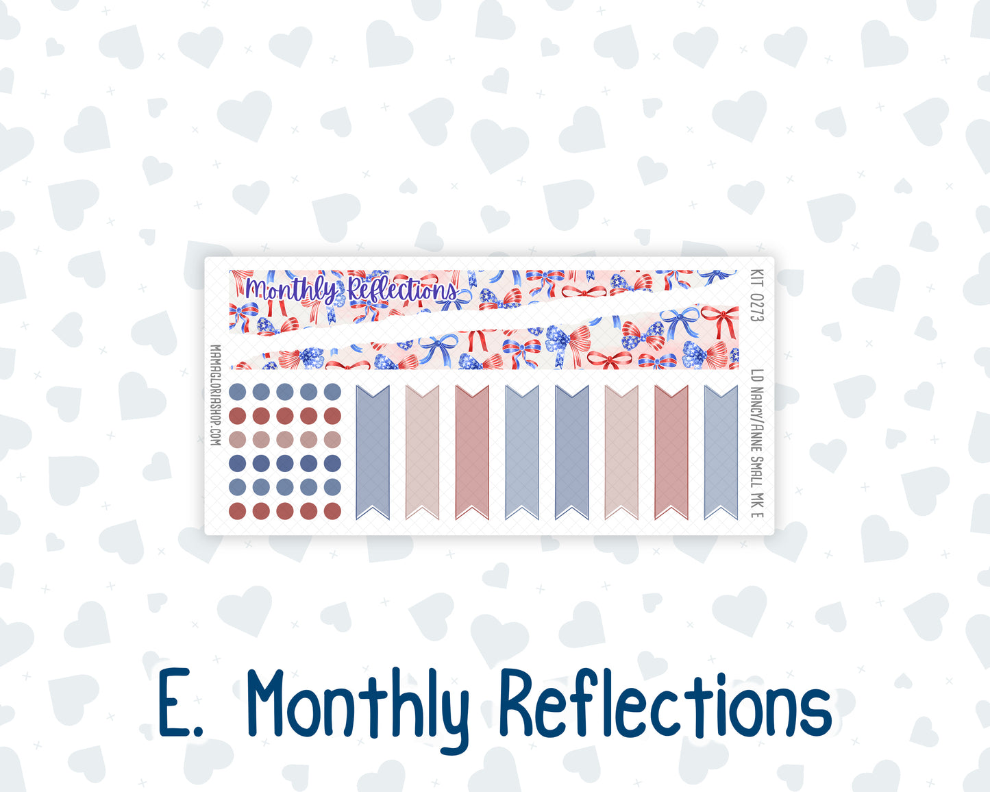 Kit 0273 - Laurel Denise Nancy/Anne Small - Monthly Kit - July - Americana In Bloom