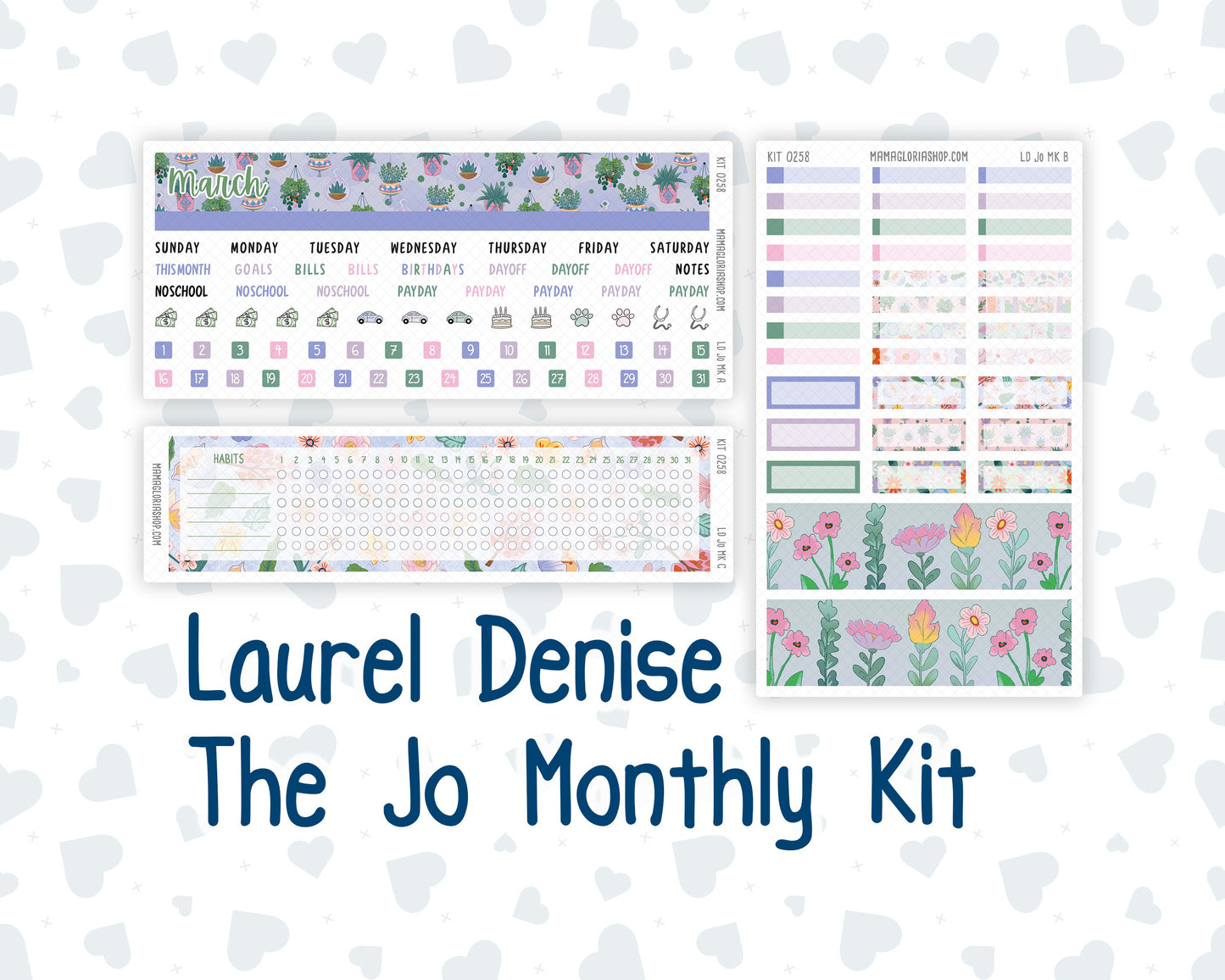 Kit 0258 - Laurel Denise The Jo Planner - Monthly Kit - March - Plant Therapy