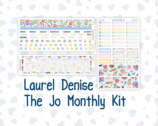 Kit 0279 - Laurel Denise The Jo Planner - Monthly Kit - August - Not Ready For School