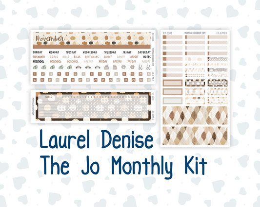 Kit 0303 - Laurel Denise The Jo Planner - Monthly Kit - November - Into The Woods