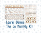Kit 0303 - Laurel Denise The Jo Planner - Monthly Kit - November - Into The Woods