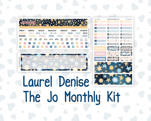 Kit 0248 - Laurel Denise The Jo Planner - Monthly Kit - January - Midnight Countdown