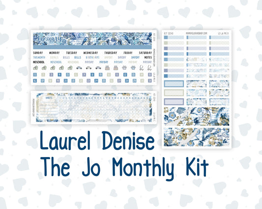 Kit 0249 - Laurel Denise The Jo Planner - Monthly Kit - January - Icy Lace