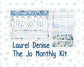 Kit 0249 - Laurel Denise The Jo Planner - Monthly Kit - January - Icy Lace