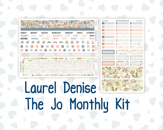 Kit 0300 - Laurel Denise The Jo Planner - Monthly Kit - October - Autumn Stroll