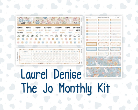 Kit 0255 - Laurel Denise The Jo Planner - Monthly Kit - February - Cottagecore Kitties