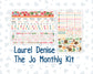 Kit 0271 - Laurel Denise The Jo Planner - Monthly Kit - June - Strawberry Shore