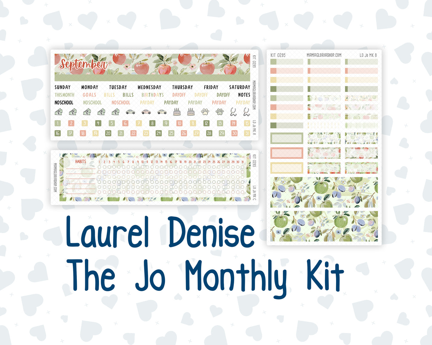 Kit 0295 - Laurel Denise The Jo Planner - Monthly Kit - September - Apple Harvest