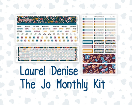Kit 0304 - Laurel Denise The Jo Planner - Monthly Kit - November - Autumn In Bloom