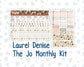 Kit 0298 - Laurel Denise The Jo Planner - Monthly Kit - October - Velvet Bloom