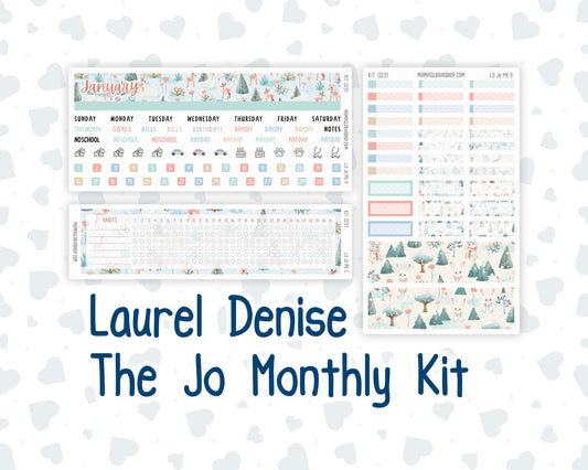 Kit 0251 - Laurel Denise The Jo Planner - Monthly Kit - January - Pine & Paws