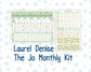 Kit 0256 - Laurel Denise The Jo Planner - Monthly Kit - March - Froggy Luck