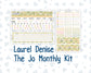 Kit 0280 - Laurel Denise The Jo Planner - Monthly Kit - Half Past Six In August