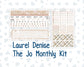 Kit 0301 - Laurel Denise The Jo Planner - Monthly Kit - November - Sunday Comfort