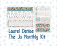 Kit 0275 - Laurel Denise The Jo Planner - Monthly Kit - July - Tropical Safari Blush