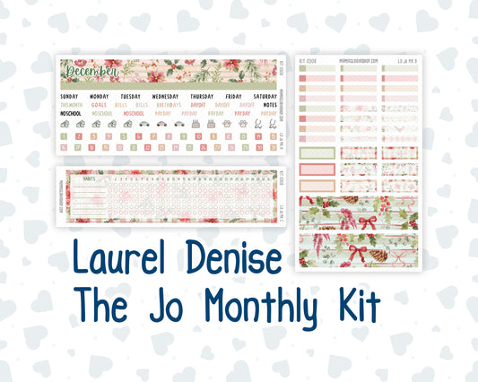 Kit 0308 - Laurel Denise The Jo Planner - Monthly Kit - December - Knit & Holly