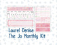 Kit 0253 - Laurel Denise The Jo Planner - Monthly Kit - February - Rosy Daydreams