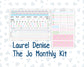 Kit 0262 - Laurel Denise The Jo Planner - Monthly Kit - April - Spring Puffs