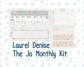 Kit 0261 - Laurel Denise The Jo Planner - Monthly Kit - April - Llama Spring