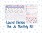 Kit 0273 - Laurel Denise The Jo Planner - Monthly Kit - July - Americana In Bloom