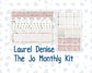 Kit 0257 - Laurel Denise The Jo Planner - Monthly Kit - March - Blush Garden