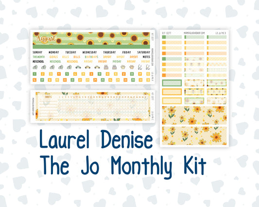Kit 0277 - Laurel Denise The Jo Planner - Monthly Kit - August - Sunflower Drama Club
