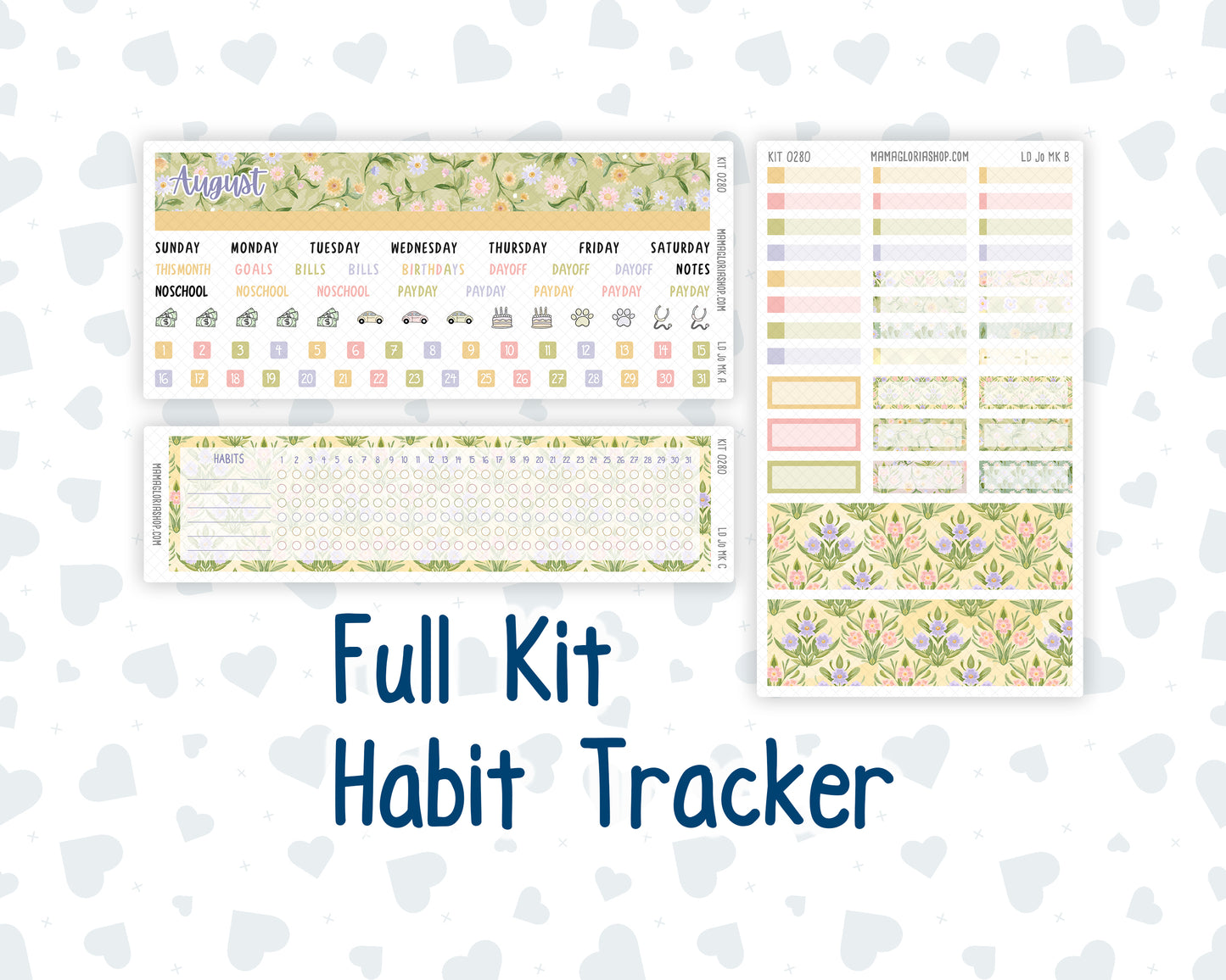 Kit 0280 - Laurel Denise The Jo Planner - Monthly Kit - Half Past Six In August