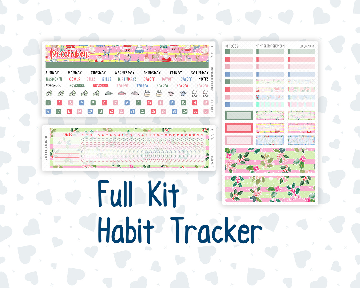 Kit 0306 - Laurel Denise The Jo Planner - Monthly Kit - December - Jolly Mischief