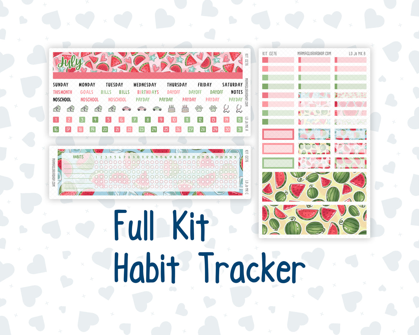 Kit 0276 - Laurel Denise The Jo Planner - Monthly Kit - July - Melon Crush