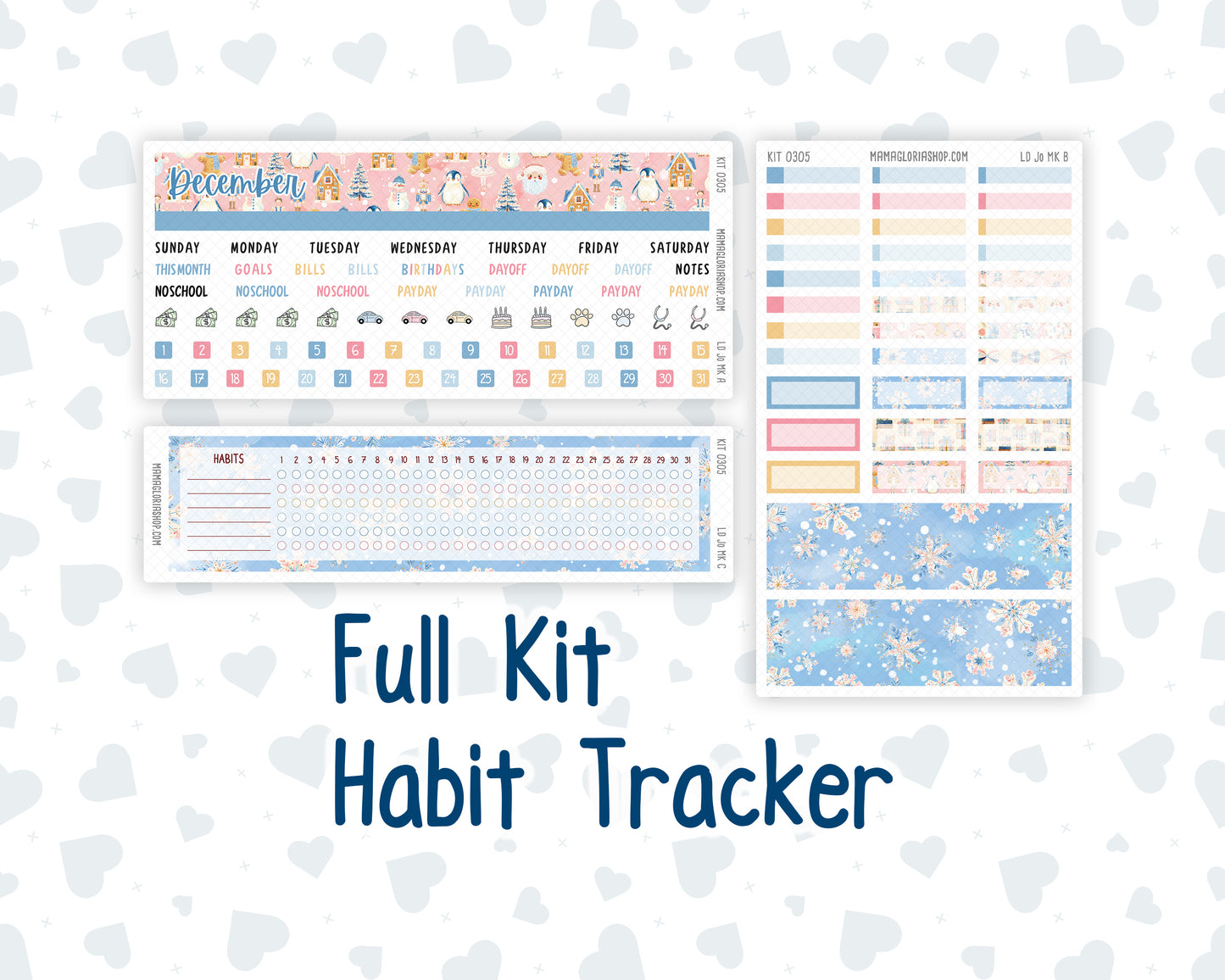 Kit 0305 - Laurel Denise The Jo Planner - Monthly Kit - December - Sugarplum Parade