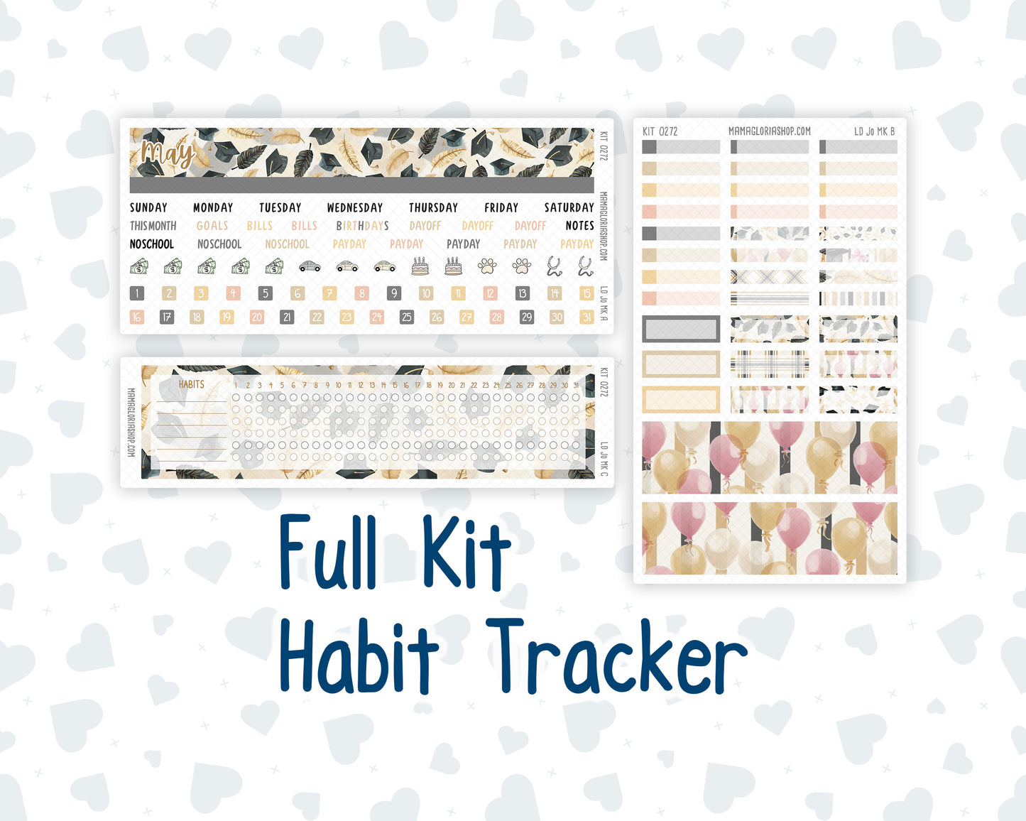 Kit 0272 - Laurel Denise The Jo Planner - Monthly Kit - May - Graduation