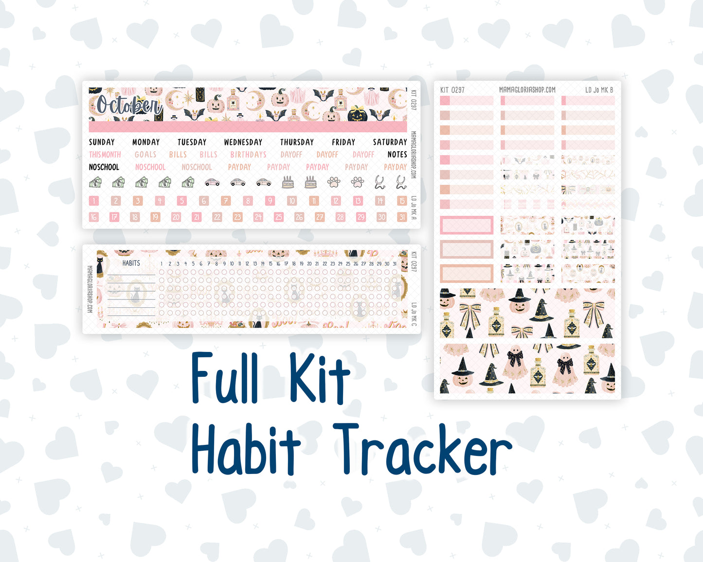 Kit 0297 - Laurel Denise The Jo Planner - Monthly Kit - October - Pink Spell