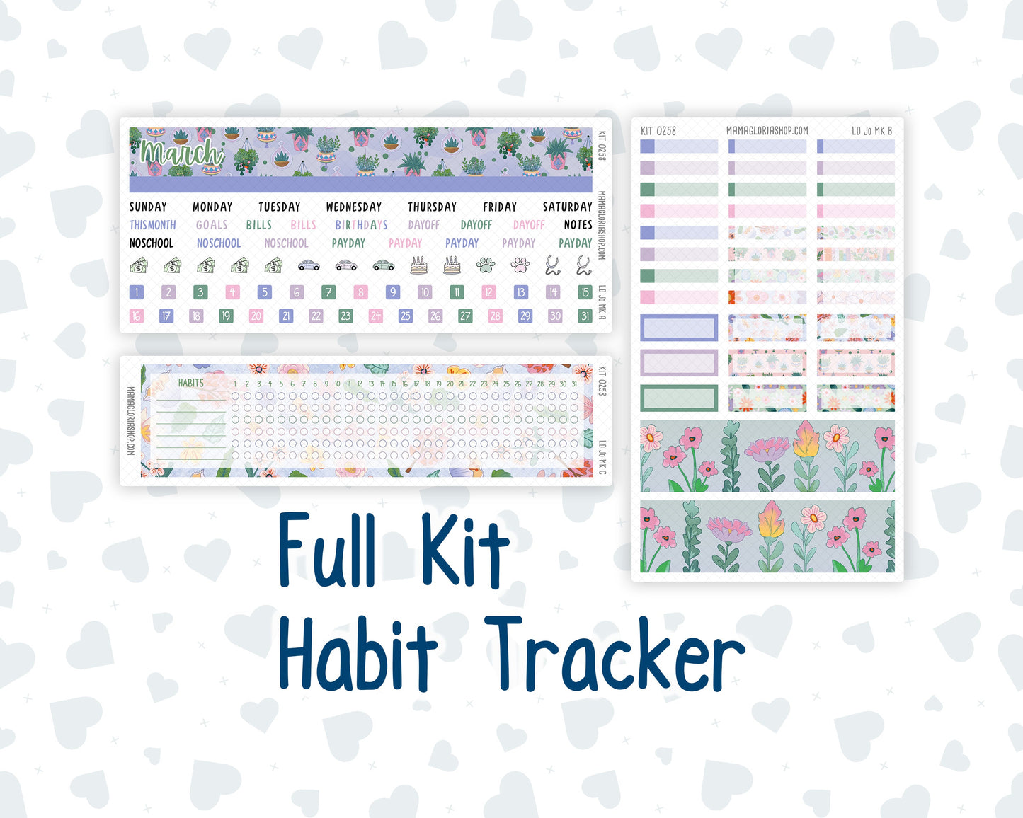 Kit 0258 - Laurel Denise The Jo Planner - Monthly Kit - March - Plant Therapy