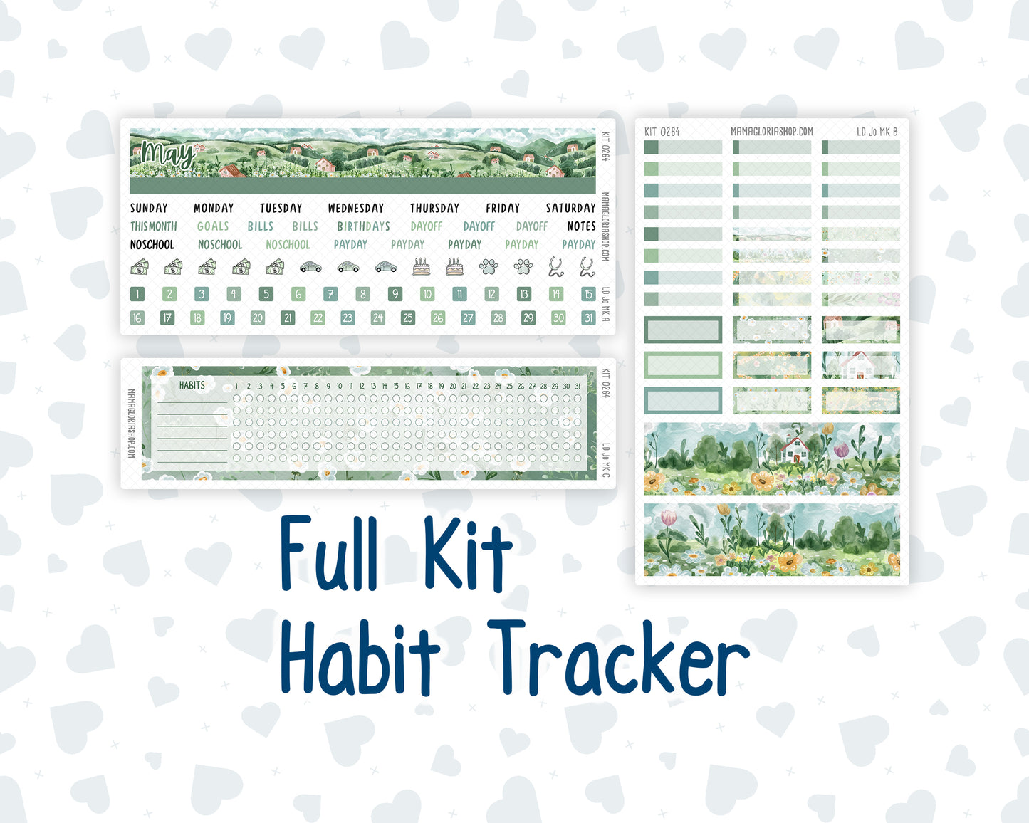 Kit 0264 - Laurel Denise The Jo Planner - Monthly Kit - May - Spring Walk