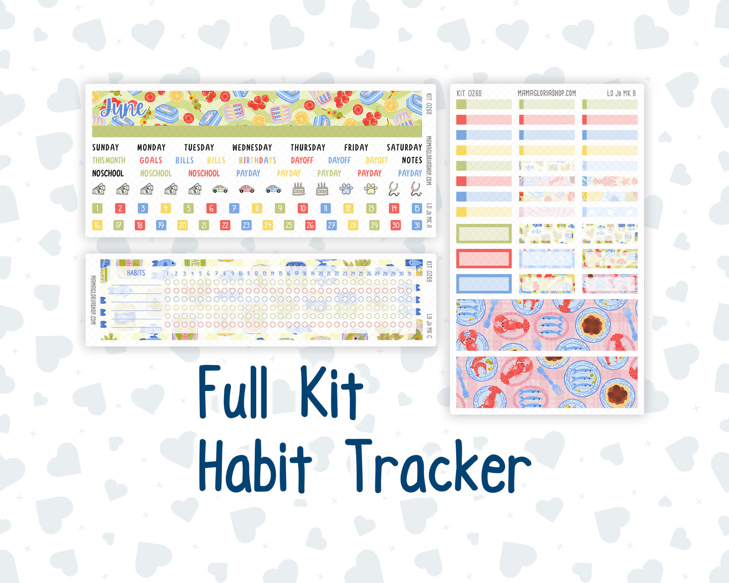 Kit 0269 - Laurel Denise The Jo Planner - Monthly Kit - June - Dolce Mare