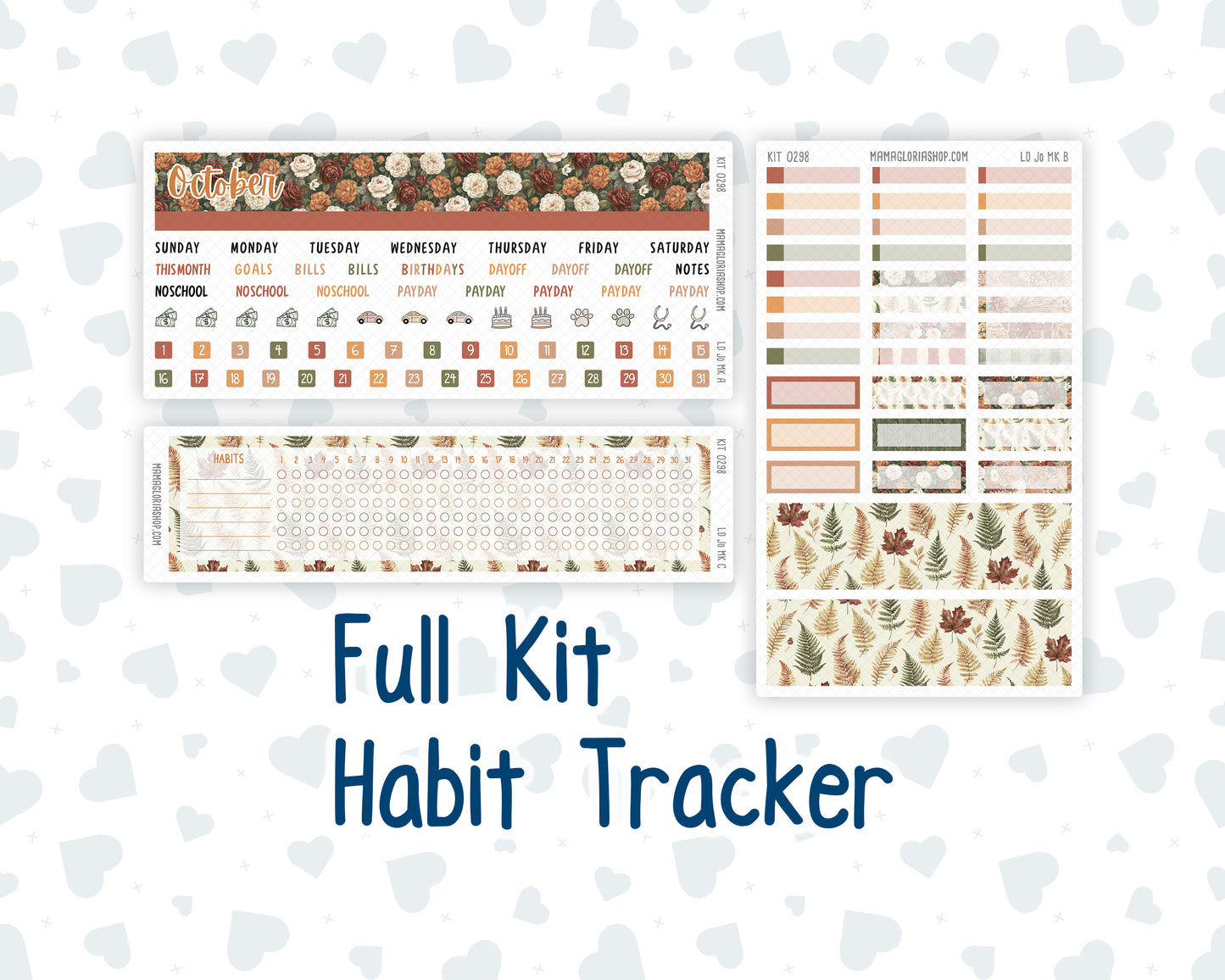 Kit 0298 - Laurel Denise The Jo Planner - Monthly Kit - October - Velvet Bloom