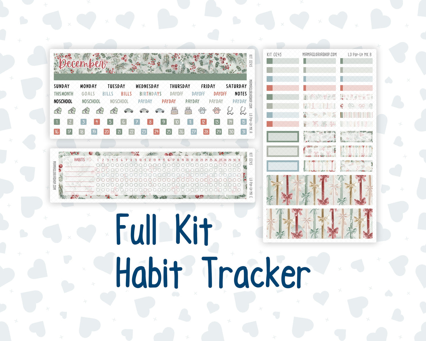 Kit 0245 - Laurel Denise Pop-Up - Monthly Kit - December - Vintage Christmas