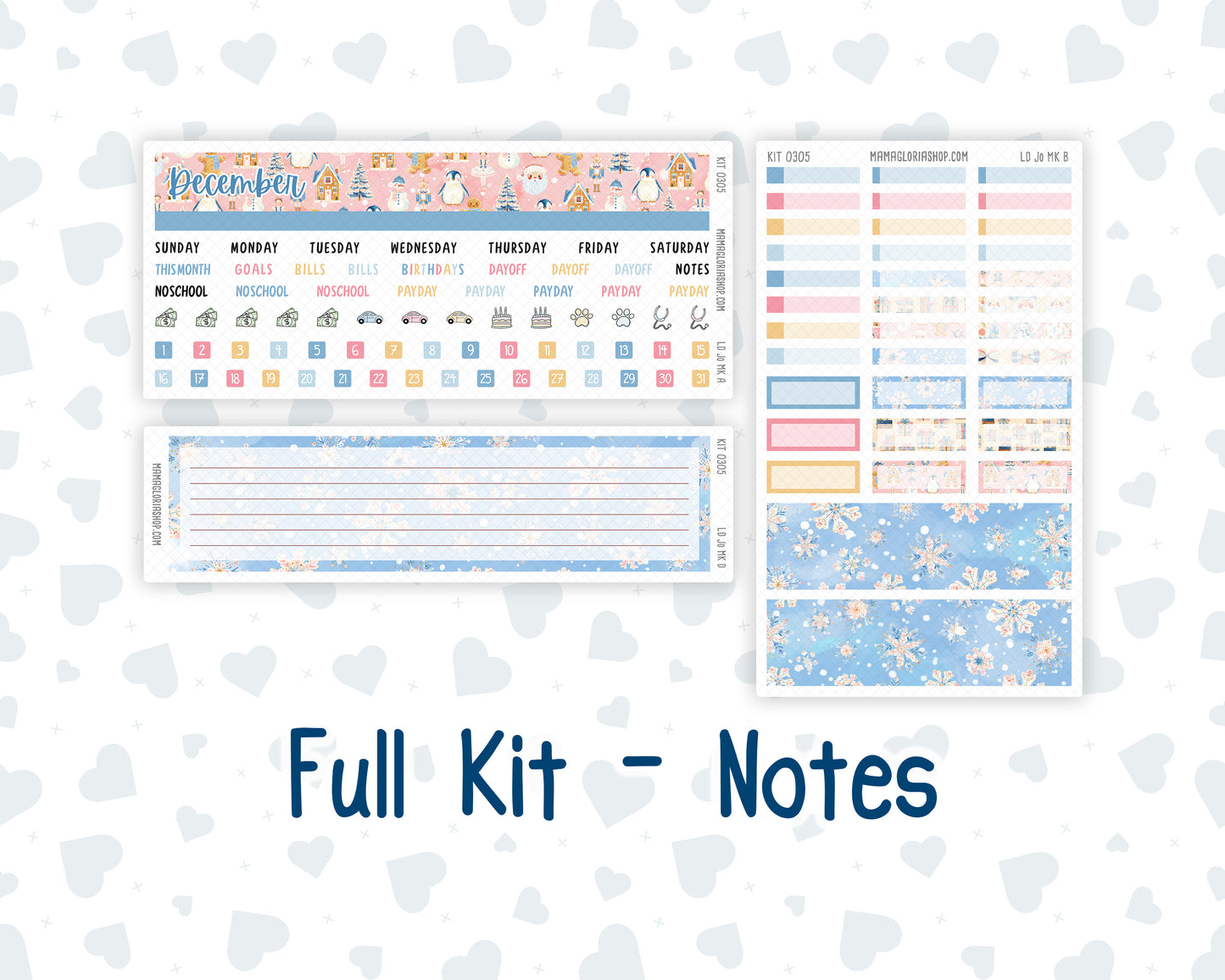 Kit 0305 - Laurel Denise The Jo Planner - Monthly Kit - December - Sugarplum Parade