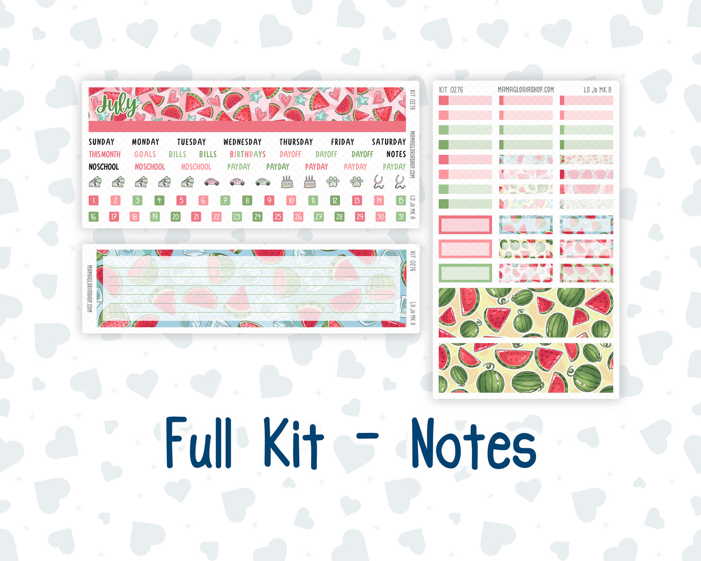 Kit 0276 - Laurel Denise The Jo Planner - Monthly Kit - July - Melon Crush