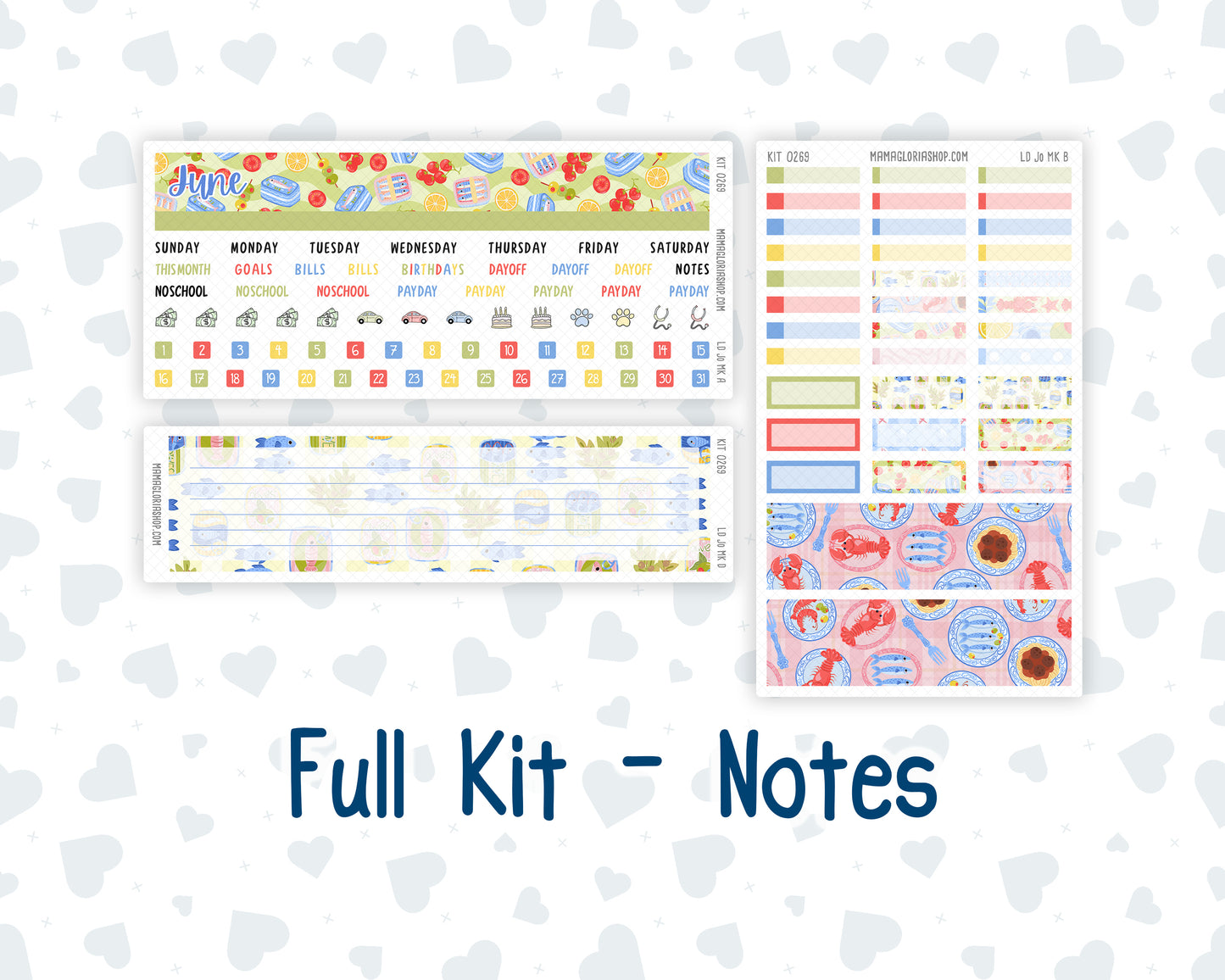 Kit 0269 - Laurel Denise The Jo Planner - Monthly Kit - June - Dolce Mare