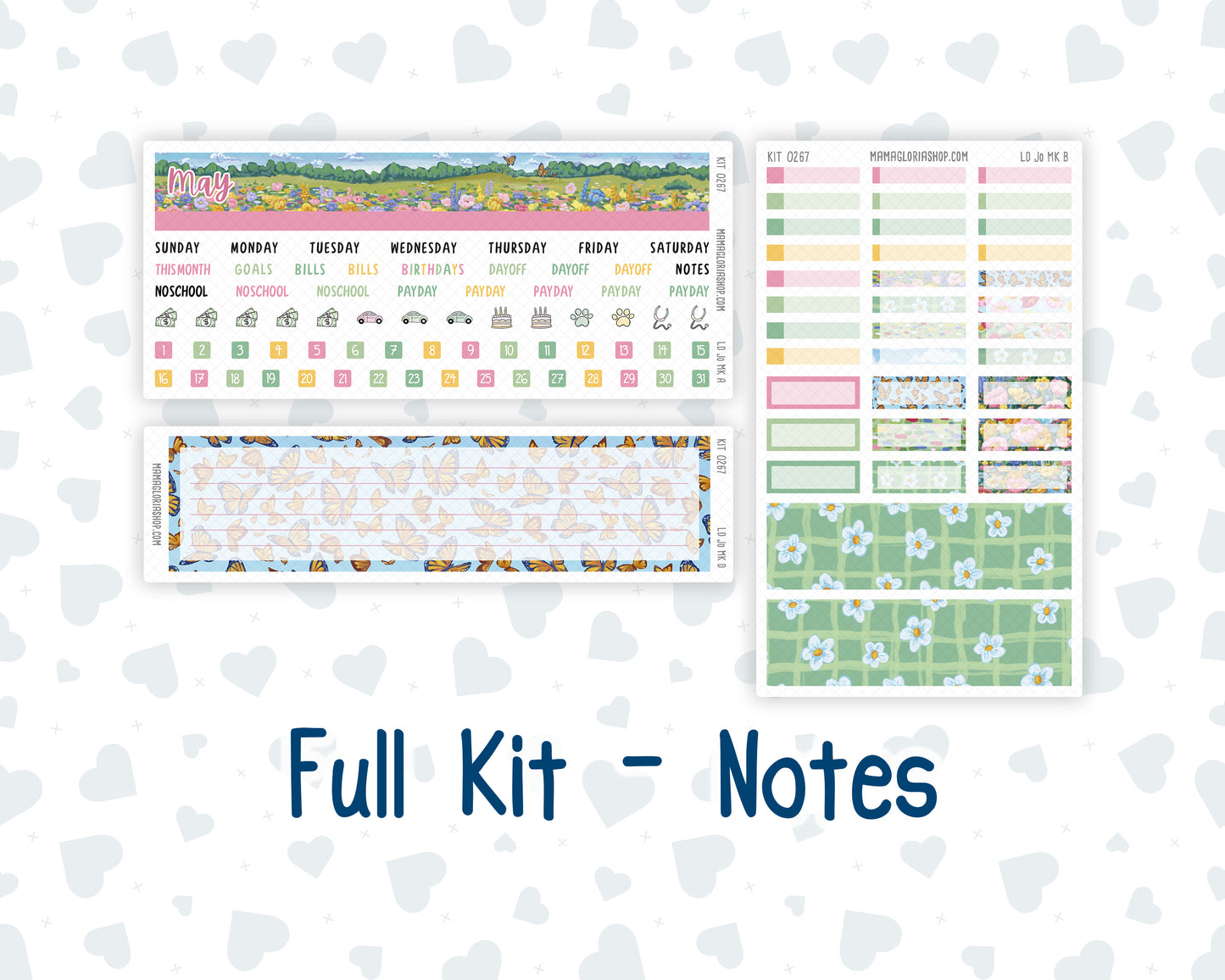 Kit 0267 - Laurel Denise The Jo Planner - Monthly Kit - May - Flowers For Mama