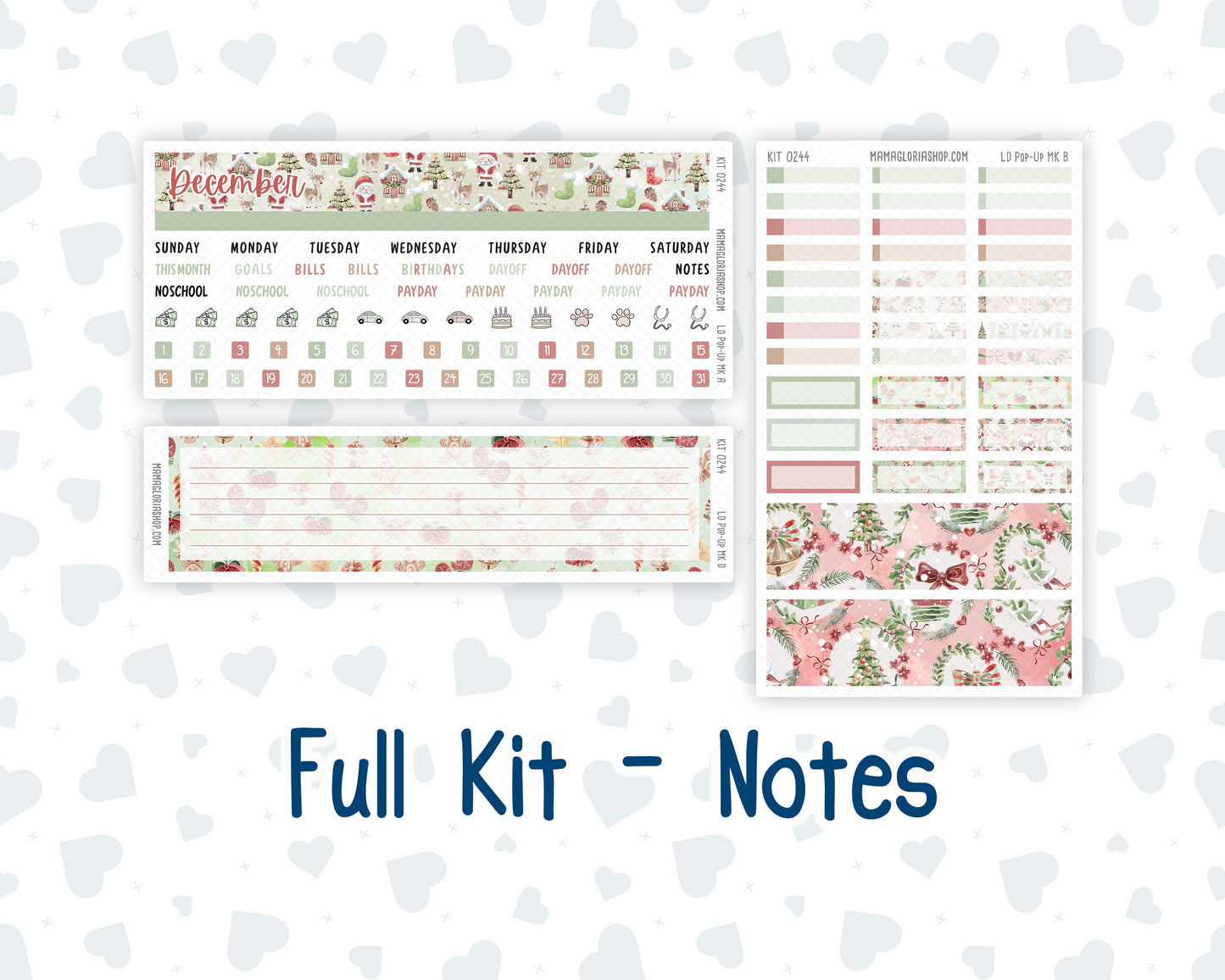 Kit 0244 - Laurel Denise Pop-Up - Monthly Kit - December - Santas Village