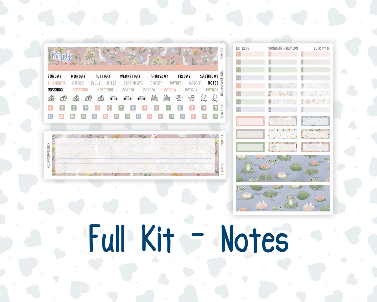 Kit 0266 - Laurel Denise The Jo Planner - Monthly Kit - May - Froggy Lake Picnic